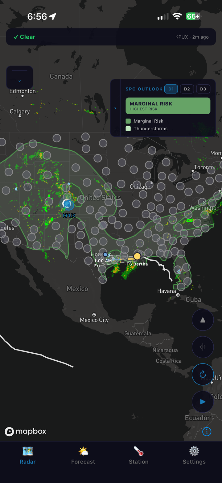 HailCore national SPC severe weather outlook overlay